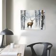 thumbnail image 3 of COMIO Christmas Canvas Wall Art, Christmas Framed Wall Art with Deer in Winter Snowy Forest for Christmas Wall Decorations, Christmas Gifts, 3 of 4