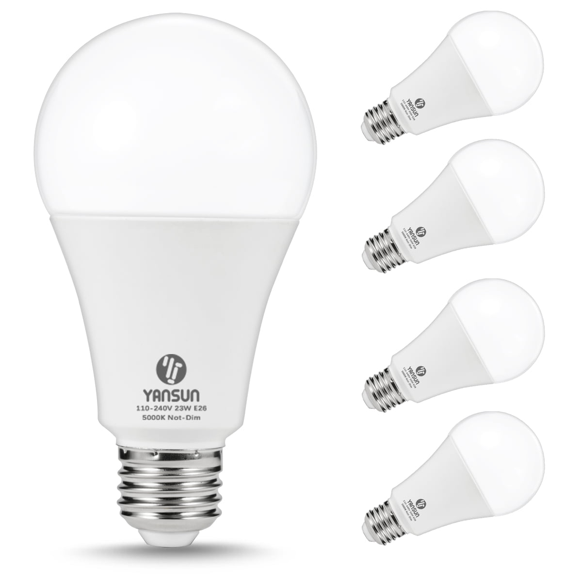 A21 LED Light Bulbs, E26 Medium Base, 150200W Equivalent(23W), Daylight White 5000K, 2500lm