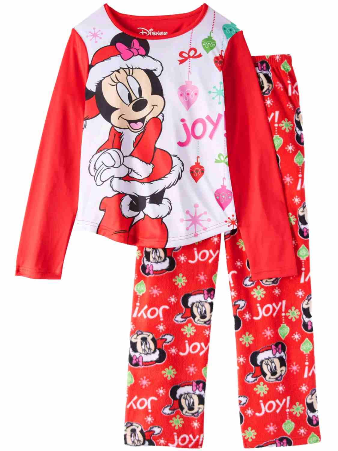 Disney Girls Red Santa Minnie Mouse Christmas Holiday