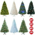 thumbnail image 3 of Noble 4/5/6/7ft Christmas Tree With Lights Pre Lit/Fiber Optic/Snow Flocked Bushy Pine, 3 of 9