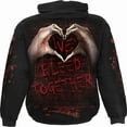 thumbnail image 3 of Spiral Direct Men We Bleed Together Design Male Black Goth Hoodie, 3 of 3