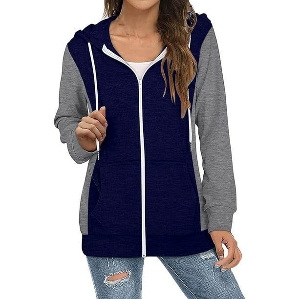 Sudaderas con capucha de manga larga con cremallera cómoda para