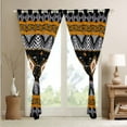 thumbnail image 4 of YST Western Window Curtains 42"Wx84"L Boho Aztec Blackout Curtains Geometric Exotic Bohemian Curtains & Drapes Oriental Window Treatments 2 Panels Home Room Decor Black White Orange, 4 of 6