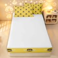 thumbnail image 4 of Erosebridal Cute Bee Zipper Twin Comforter Sets with Fitted Sheet and 2 Pillowcases,Cartoon Wildlife Theme Zipper Bedding Set,Yellow Black,4pcs, 4 of 8