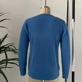 thumbnail image 5 of LNWUY Sweater for Men Lightweight Elastic Knit Sweaters Warm Winter Fall Slim Pullover Sweater Crewneck Long Sleeve Sweaters Blue XXXL, 5 of 7