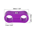 thumbnail image 3 of Unique Bargains 4 Pcs AN4 Car Hose Separator Clamp Aluminum Alloy Fuel Line Mounting Divider Fitting Adapter Purple, 3 of 6