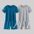 thumbnail image 4 of hengsof 2PC Toddler Boys Clothes Mesh Athletic Summer Short Sleeve T-Shirt and Shorts Kids Outfit Set Loose Casual Wear 3-14 Year, 4 of 4