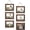 Brown, variant on 6x6 Collage Picture Frames Set of 2, Rustic Wooden Real Glass Vertical Hanging 3 Opening 6 by 6 Photo Frame, Rustic Brown