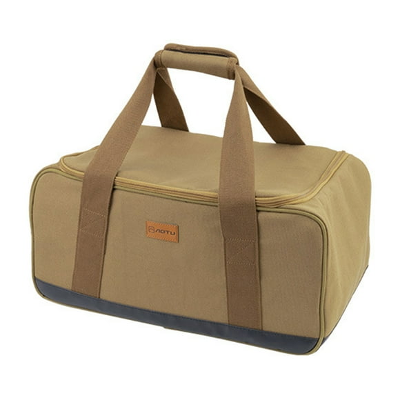 AOTU AT6925 Sac de Rangement de Camping en Toile Durable avec Revêtement PVC, 48x28.5x22cm, Inclut 2 Plaques de Division et 1 Plaque Inférieure, Organisateur d'Équipement Extérieur Léger 925g