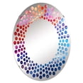 thumbnail image 2 of Designart "Kaleidoscope Dreams I" Rainbow Polka Dot Round Wall Mirror - Landscapes Oval Printed Decorative Mirror - Multiple Color Options, 2 of 5