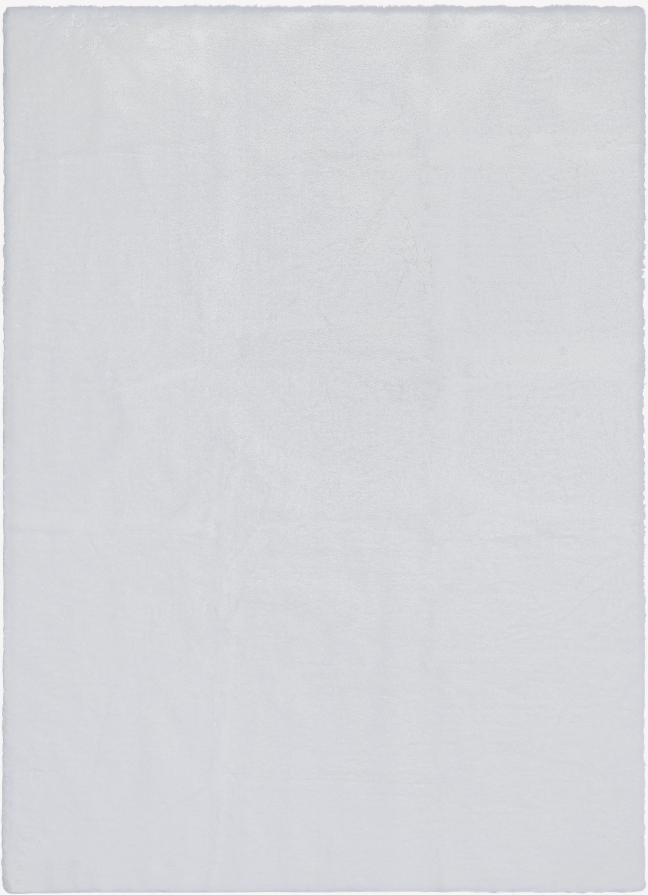 Well Woven Opal Crest Textured Solid White Modern Faux Fur 2'11" Round Rug