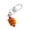 F, variant on Loamitoy Keychain Pendant 1:1 Realistic Breakfast Food Shape Bag Charm Portable Resin Keyring with Metal Buckle