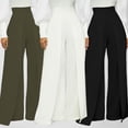 thumbnail image 4 of Pantalones acampanados personalizados de cintura alta y corte ajustado de moda para mujer S390323 en tres colores para elegir, 4 of 6
