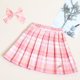 thumbnail image 4 of Falda plisada Cinnamoroll Kuromi Sanrios Anime Falda para niños a cuadros Kawaii Y2K Falda de baile de cintura alta con lazo Uniformes escolares japoneses, 4 of 5