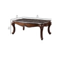 thumbnail image 5 of Benjara Coffee Table with Scalloped Marble Top and Anne Legs, Gray and Brown, 5 of 5