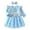 C303/Blue, variant on XIYON Girls Clothing Set Toddler Girl Floral Mesh Dress With Detachable Bow Headband And Matching Jacket For And Fall Seasonal Outfits 9-12 Months