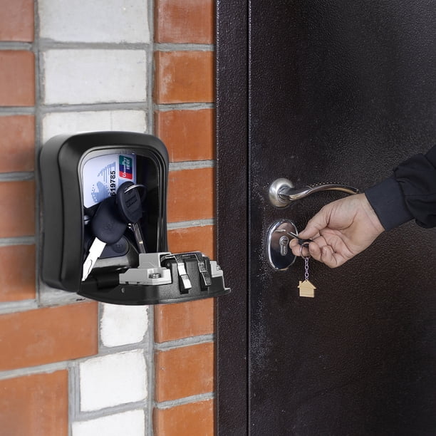 Caja de seguridad para llaves de montaje en pared, plástico ABS resistente a la intemperie para llaves en interiores y exteriores, disco U Likrtyny Para estrenar