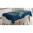 thumbnail image 1 of Enjoy the Little Things Tablecloth, Grungy Inspirational Slogan with Worn Out Letters, Rectangular Table Cover for Dining Room Kitchen, 52 X 70 Inches, Salmon Pale Green Night Blue, by Ambesonne, 1 of 3