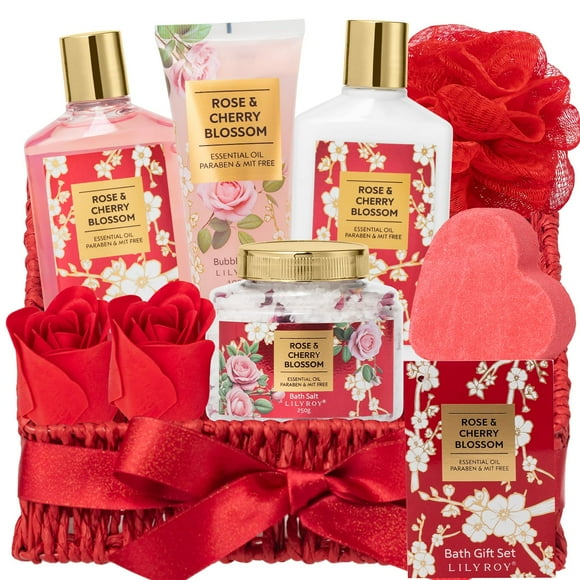 Set de regalo de baño LILY ROY Rose Cherry Blossom, 9 unidades