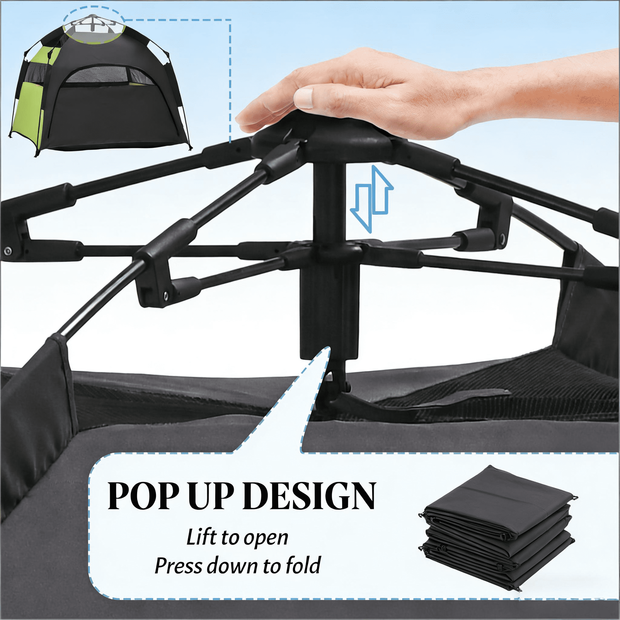 Portable Pet Camping Tent, Pop Up Dog Tent