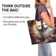 thumbnail image 2 of Balery Flower Cat Couple Bolsa Tote Estilo Estético con Cremalleras, Bolsa de Hombro, Bolsa de Compras Grande y Plegable, 2 of 8