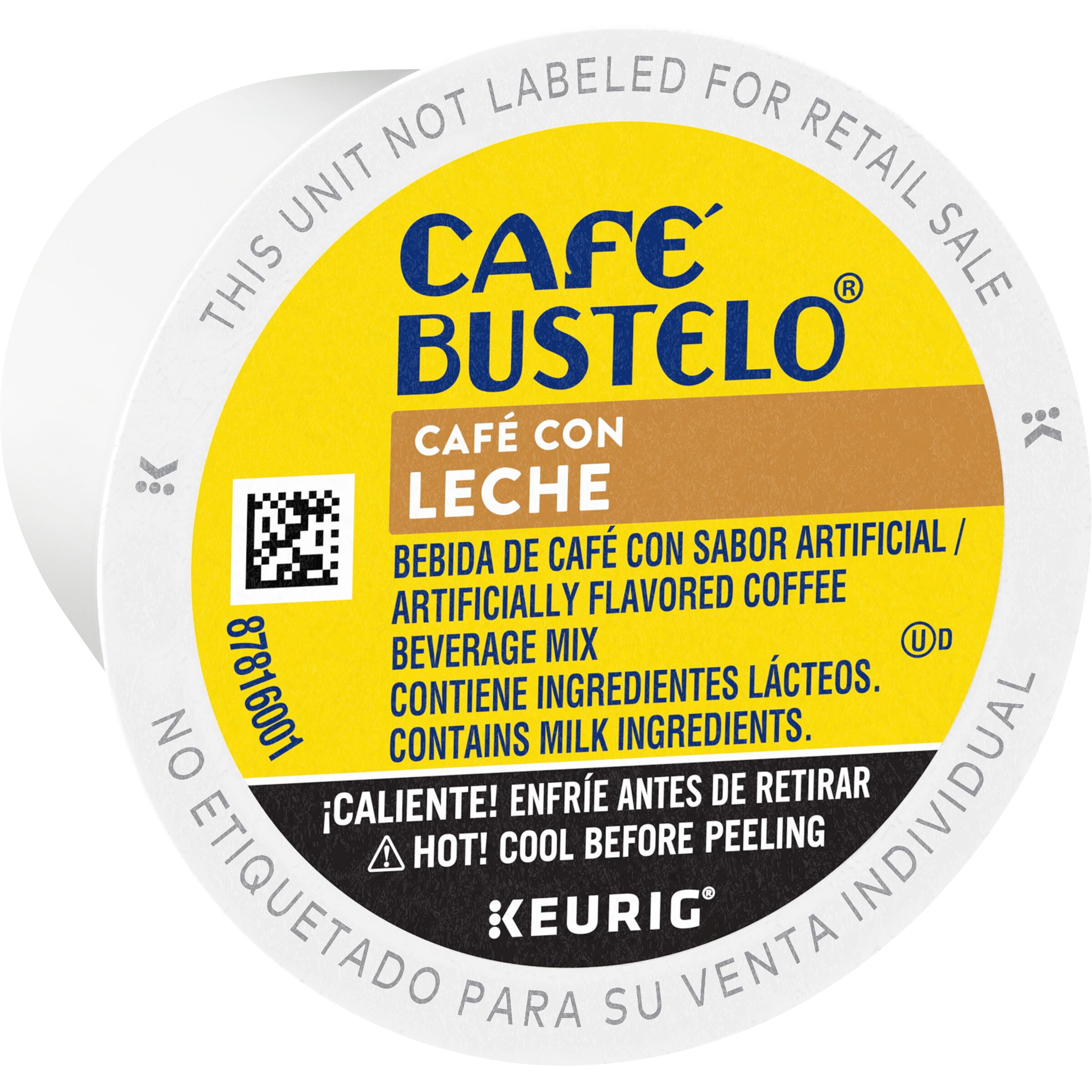 (60 Count) Cafe Bustelo Cafe con Leche Sweet & Creamy, K-Cup Coffee Pods
