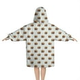 thumbnail image 2 of White Buffalo Pattern Blanket Hoodies for Kids 6-13YR Oversize Wearable Blanket Hoodies for Boys Girls Teens, 2 of 7