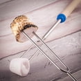 thumbnail image 4 of Long BBQ Skewers, 8 Pieces Extendable Roasting Sticks, Fire Marshmallow Roasting Sticks, U-Shape Hot Dog Fork with Storage Bag (12-32 Inches), 4 of 5