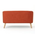 thumbnail image 4 of Noble House Bianca Fabric Mid Century Modern Loveseat,Muted Orange, 4 of 9