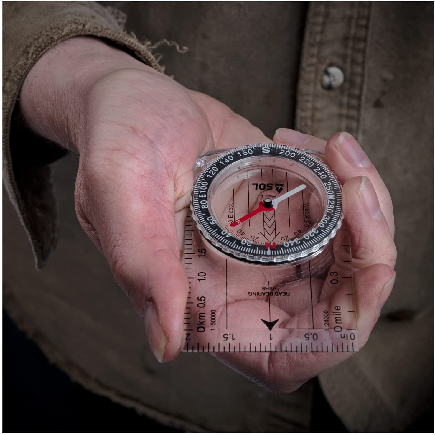 SOL Map Compass Hiking Gear Survival - (Pack of 3)