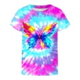 thumbnail image 3 of XAOFW Girl's T-Shirts Short Sleeve Crewneck Colorful Graphic Print Kids Fashion T Shirts Daily Wear Loose Fit Tee Shirts Party Night Soft Breathable Children Tops, 3 of 4