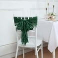 thumbnail image 3 of Efavormart 5 Pack | Hunter Emerald Green Gauze Cheesecloth Boho Chair Sashes - 16" X 88", 3 of 10