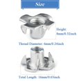 thumbnail image 2 of Tuercas en T de acero inoxidable para muebles y más (m6 x 8 mm, 100 piezas), 2 of 5