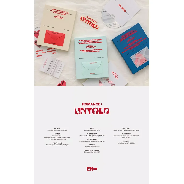 ENHYPEN - [ROMANCE : UNTOLD] Album CONCESSIO Version