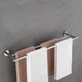 thumbnail image 2 of Space-saving 5-Piece Bathroom Towel Rack Set, Wall-Mounted, Durable  Stainless Steel, Hidden Screw Design, Chrome, 2 of 7