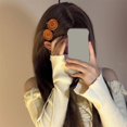 thumbnail image 3 of Wooden Texture Button Hair Clip For Women Summer Hair Accessories For Travel Women Girl Gift, 3 of 8