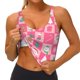 thumbnail image 3 of Balery Pink Christmas Cheer Sujetadores deportivos con espalda cruzada para mujer, acolchados, sin costuras, de alto impacto, ideales para yoga, gimnasio, entrenamiento y fitness.-Large, 3 of 8