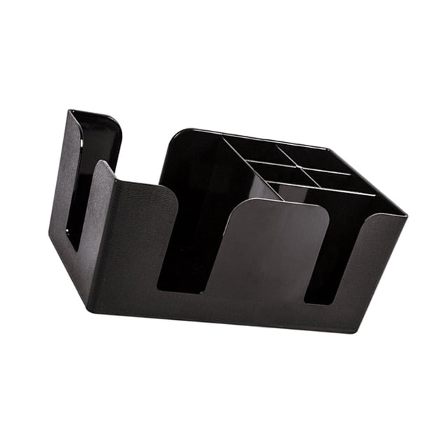 unbranded Organizador De Negro De Plástico Para Almacenamiento Con Soporte Para Pajillas Y Utensilios