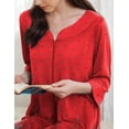 thumbnail image 2 of Ekouaer Zipper Robes for Women 3/4 Sleeves Housecoat Soft Nightgowns Sleepwear Mumu House Dresses with Pockets S-XXL, 2 of 5