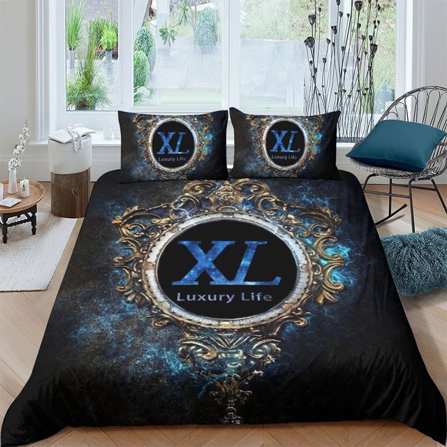 Home Bedding Cover Set Luxury Pattern Duvet Cover Quilt Cover Set Bed Gift Designable,California King (98"x104")