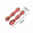 thumbnail image 2 of ACDANC 1Set Baby Spoon Food Grade Non-Deformable Silicone Toddler Feeding Training Spoon Utensils for Kids Spoons, 2 of 7