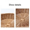 thumbnail image 5 of Greyghost 1Pc Wicker Woven Round Basket Bread Tray Serving for Food Fruit Cosmetic Storage Tabletop Bathroom Kitchen Organizer M, 5 of 6