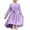 Light Purple, variant on LYHaoo Girls' Long Sleeved Dress Stylish Flowy Semi Formal Party Dress With Belt,Dresses for Girls Sizes 5-6 Years Red