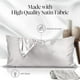 thumbnail image 2 of Kitsch Satin Pillowcase with Zipper for Hair and Skin, Softer Than Silk Pillow Cases King, Cooling Pillow Covers, Machine Washable, Wrinkle-Free, Smooth Satin Pillow Cases King Size 19"x36" (Silver), 2 of 4