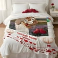 thumbnail image 6 of Welcome Home Baby Fleece Throw Blanket Lightweight Valentine's Day Sweet Couple Hugging Photo Fuzzy Flannel Throws Super Soft Cozy Flannel Blanket for Couch, Sofa, Bed, Travel 50"x80", 6 of 9