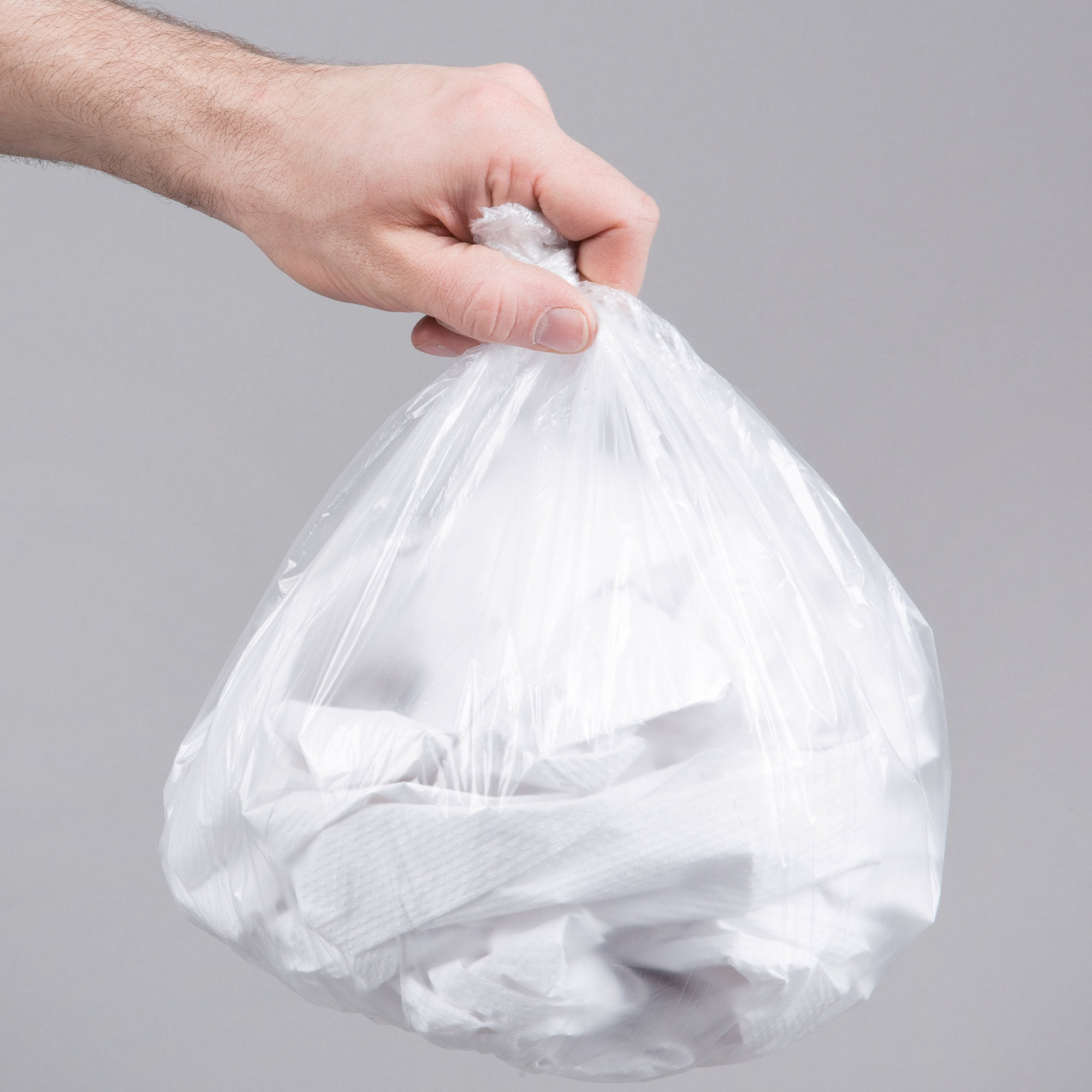 4 Gallon Trash Bags - 150 Small Mini Garbage Bags, Clear Waste Basket Trash  Bag