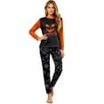 thumbnail image 2 of Halloween Family Matching Pajamas Breathable Holiday Sleepwear Premium Loungewear Nightwear Set Style Long Sleeve Homewear Classic Festive Group Apparel Halloween Gifts Women M, 2 of 4