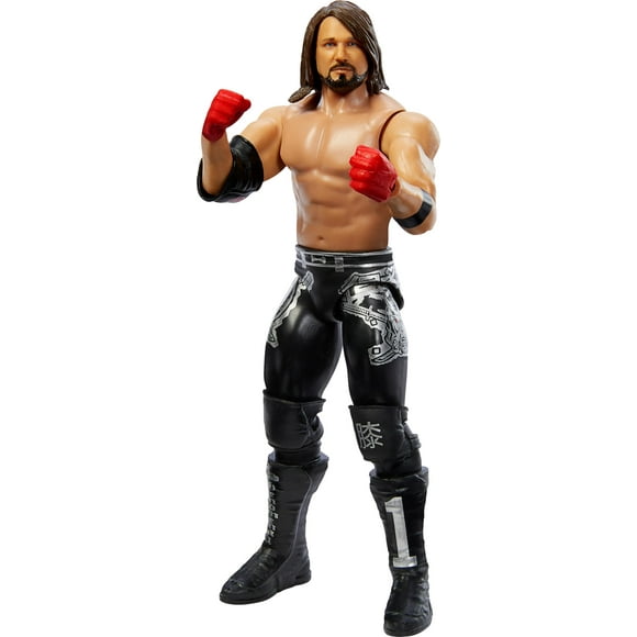 Figura de acción Mattel WWE AJ Styles coleccionable de 15 cm con 10 puntos