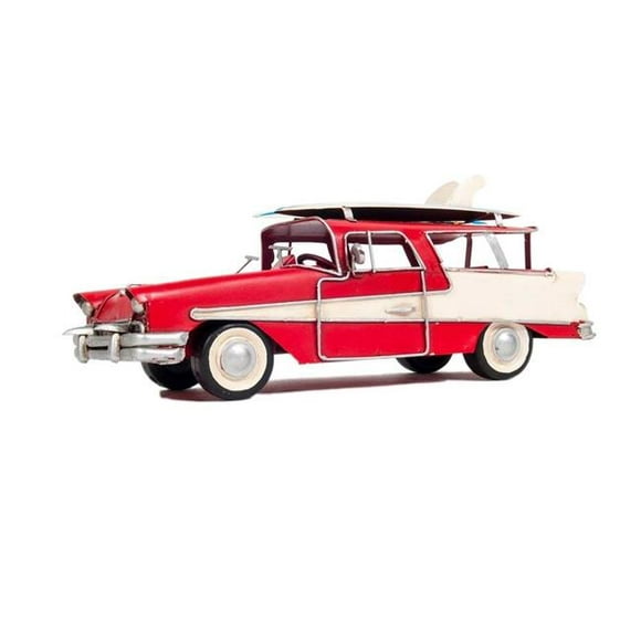 Old Modern Handicrafts AJ096 1957 Ford Pays Écuyer Station Wagon&44; Rouge