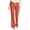 Orange, variant on WREESH Womens Cotton Linen Pants Fashion Summer Casual Loose and Pocket Solid Trousers Pants Beige